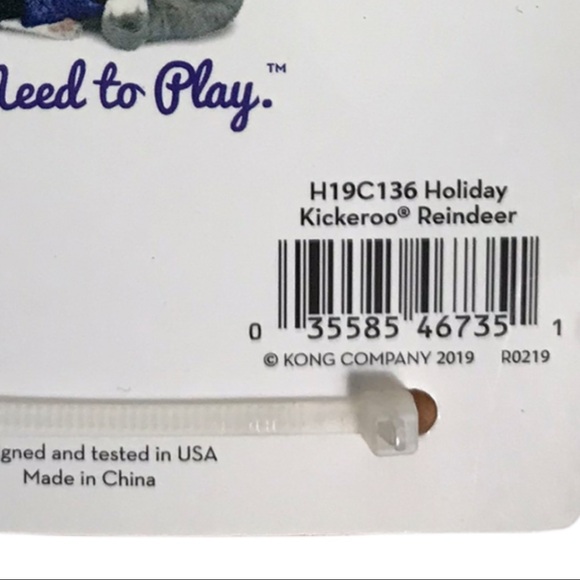 NWT KONG Holiday Kickeroo Reindeer Cat Toy - Picture 7 of 9